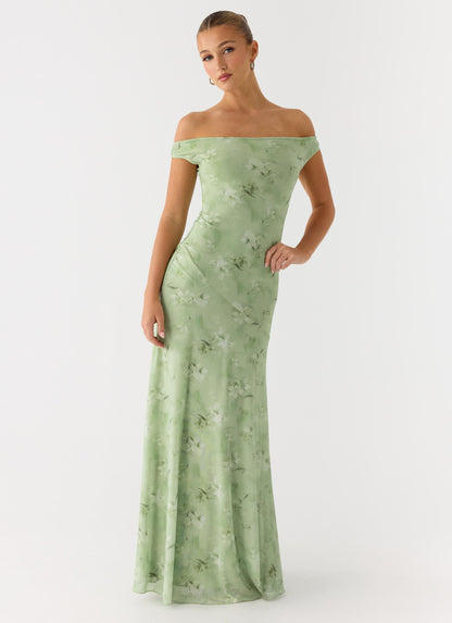 Wasting Time Maxi Dress - Blurred Lime Peppermayo Exclusive