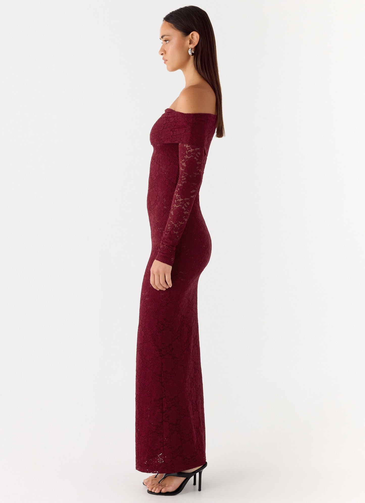 Yours Always Lace Maxi Dress - Merlot Peppermayo Exclusive
