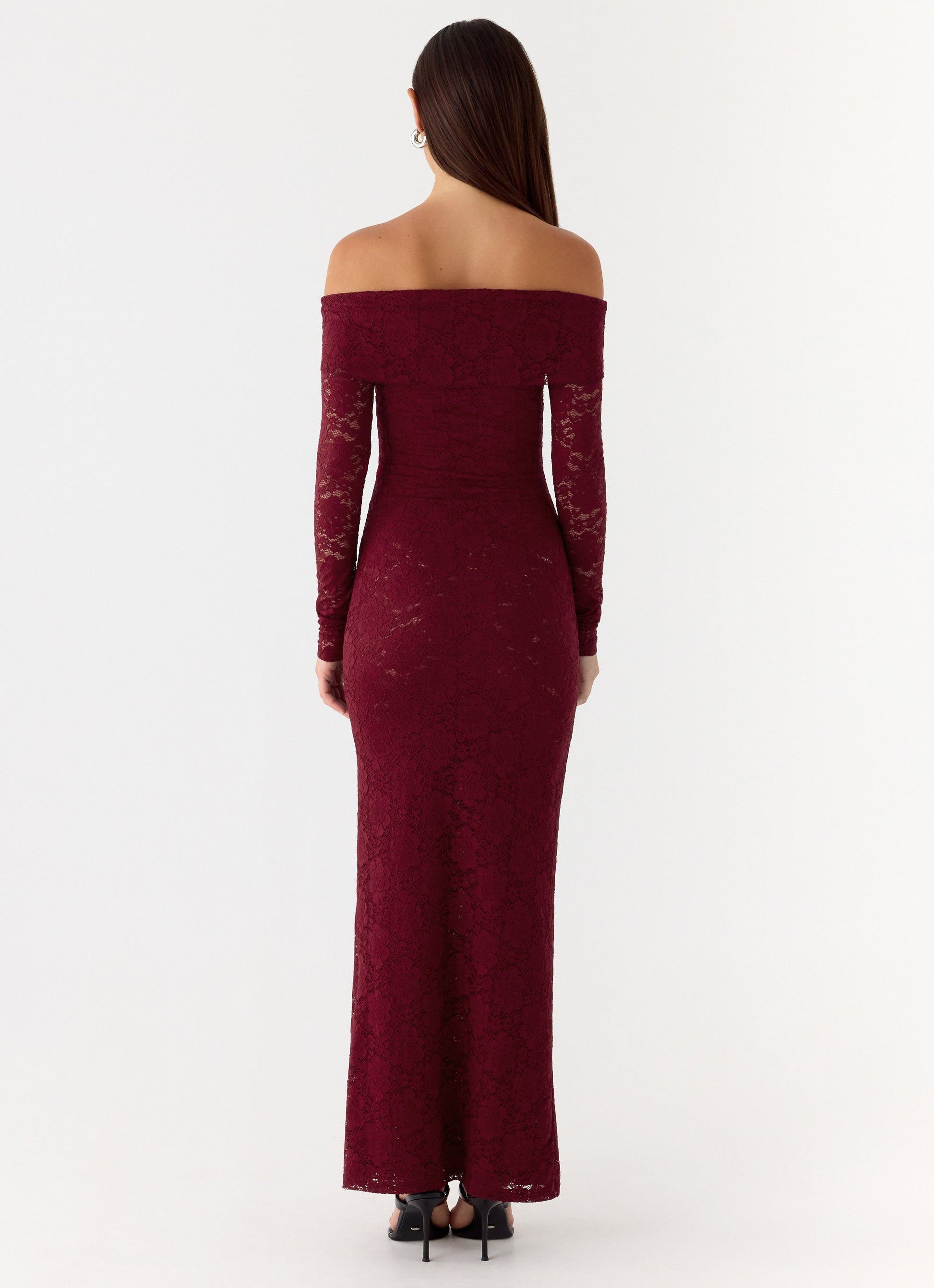 Yours Always Lace Maxi Dress - Merlot Peppermayo Exclusive