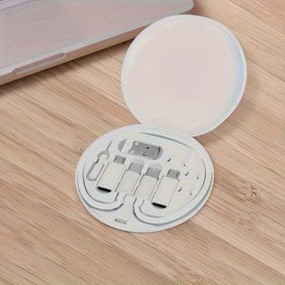 Multi USB Charging Adapter Cable Kit, USB C Conversion Set USB A & Type C to Male Micro/Type C, Data Transfer, Card Storage, Tray Eject Pin, Phone Holder Beauty Fashion