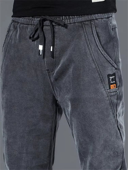 New Man Pants Hip Hop Harem Jeans Men Trousers Loose Joggers Denim Casual Sweatpants Korea Trousers Streetwear Men Clothing
