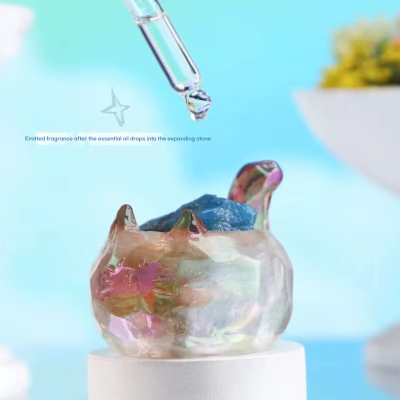 PAL Cat Crystal Blind Box Mini Original Stone Cartoon Figure Cute Office Desktop Car Decor Good Luck Gift for Cat Lovers Toys