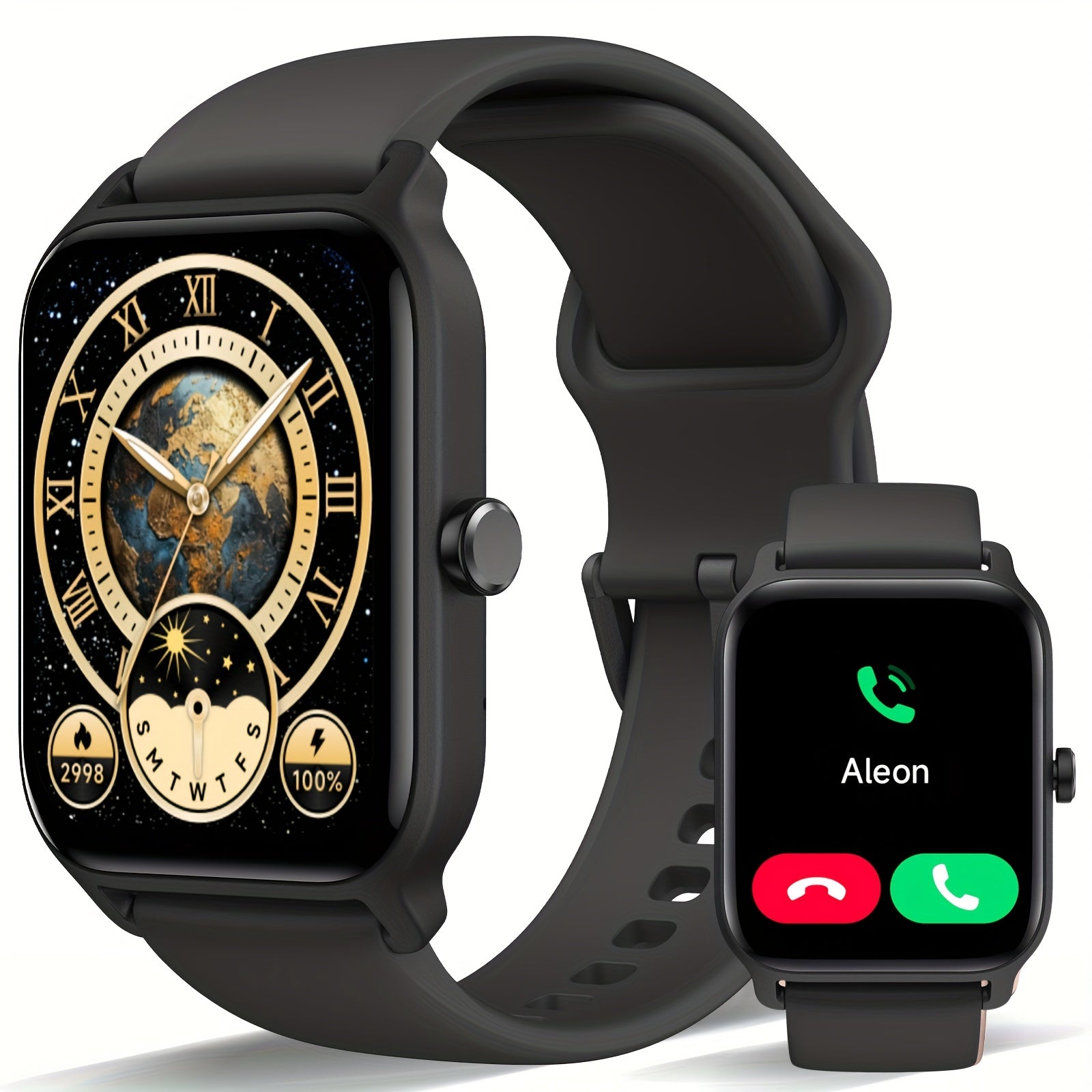 1pc FAWEIO 1.8 Inch Smart Watch for Women & Men with 100+ Sport Modes, Answer/Make Calls, Fitness Activity Tracker, Pedometer, for iPhone And Android, Perfect Gift for Family And Friends, Suitable for Christmas Gifts Beauty World Shop