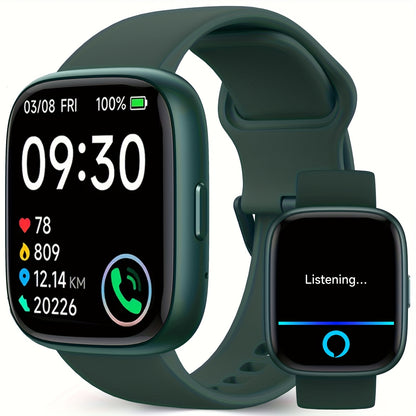 FAWEIO Smart Watch For Men Women Wireless Call, 1.95" Smartwatch With 100+ Sport Modes, Fitness Activity Tracker Pedometer, Built-in Alexa, For iPhone & Android, Perfect Gift For Family And Friends