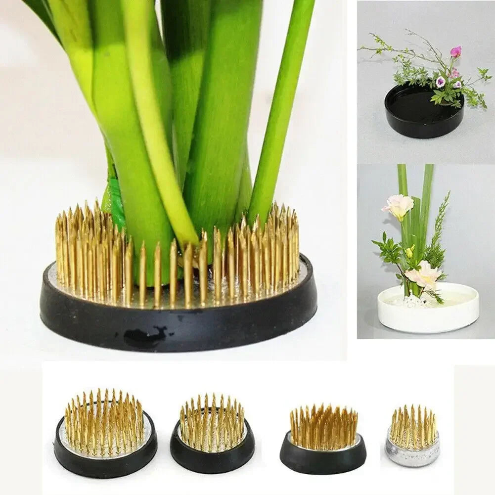1Pcs round Flower Frog Holder Ikebana Kenzan Flower Art Fixed Arranging Tool Home Decor Living Room Floral Insert Arrangement