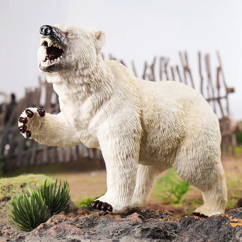 Arctic South Pole Animals Simulation Polar Bear Ursus Maritimus Action Figures Solid PVC Model Figurine Kid Toy Gift