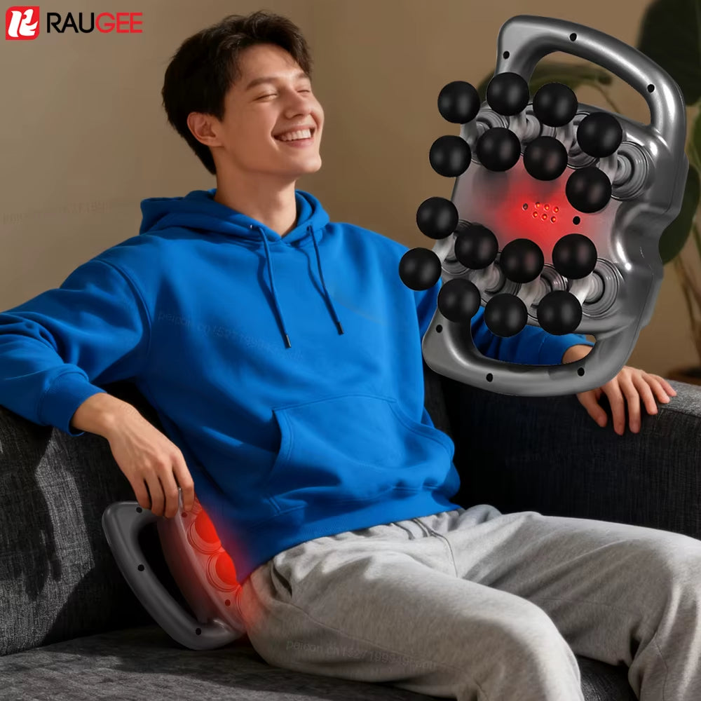 Fascia Gun 16 Heads Muscle Massager Gun Fascia Massage Gun Electric High Frequency Back Neck Shoulder Waist Massage Machine