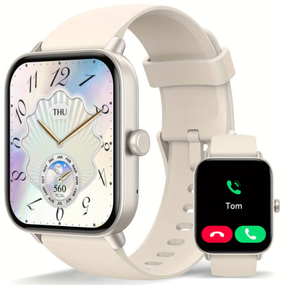 1pc FAWEIO 1.8 Inch Smart Watch for Women & Men with 100+ Sport Modes, Answer/Make Calls, Fitness Activity Tracker, Pedometer, for iPhone And Android, Perfect Gift for Family And Friends, Suitable for Christmas Gifts Beauty World Shop