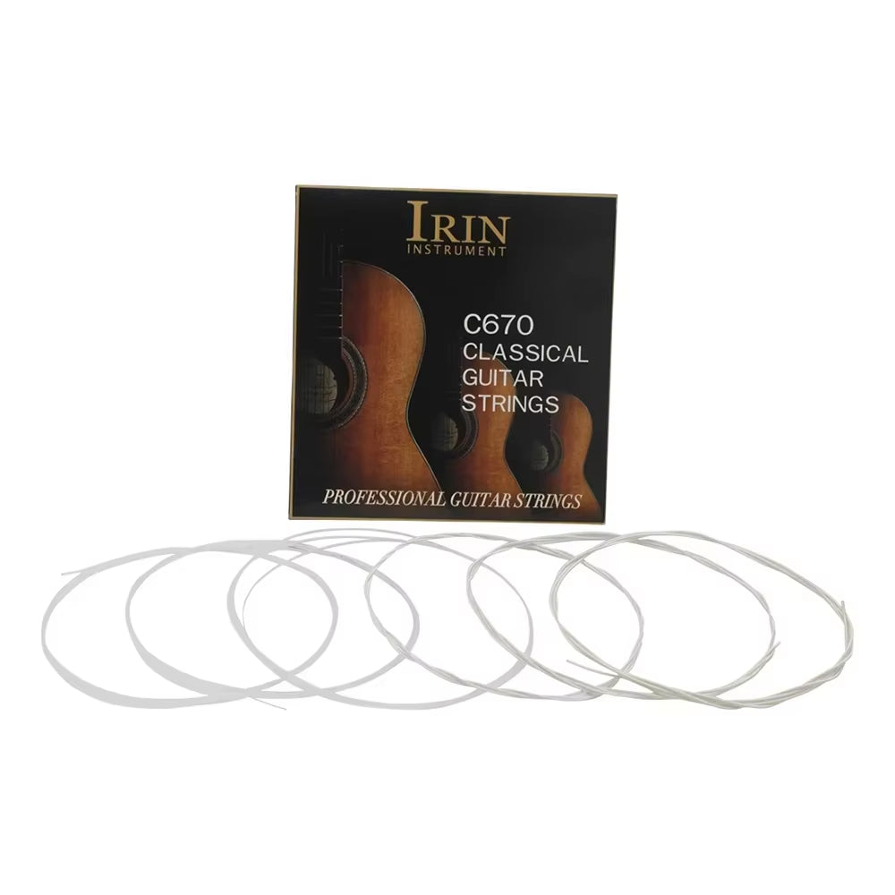 6 Pcs Nylon Classical Guitar Strings Set - Black Clear Silver Plated Copper Wound - Guitarra Strings - Guitar Accessories