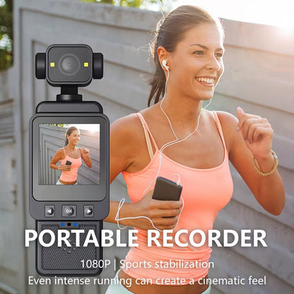 Xiaomi Handheld 1080P 180 ° Rotating Mini Portable Anti-Shake Camera Wearable Night Vision Wifi Sports Camera Cycling Recorder