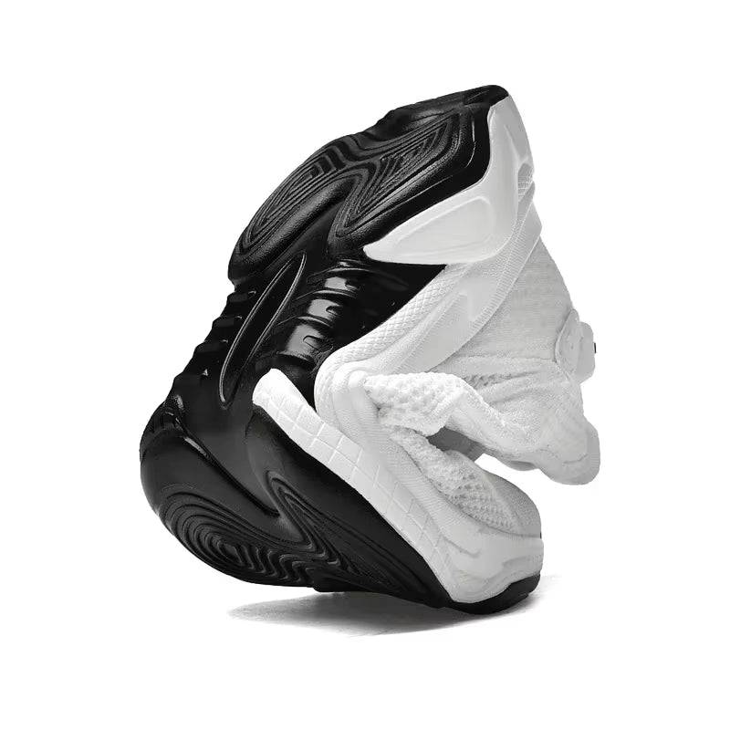 Summer Men Elevator Shoes Breathable Mesh Height Increase Sneakers Men Shoes Inner Length 7Cm Outdoor Leisure White Taller Shoes