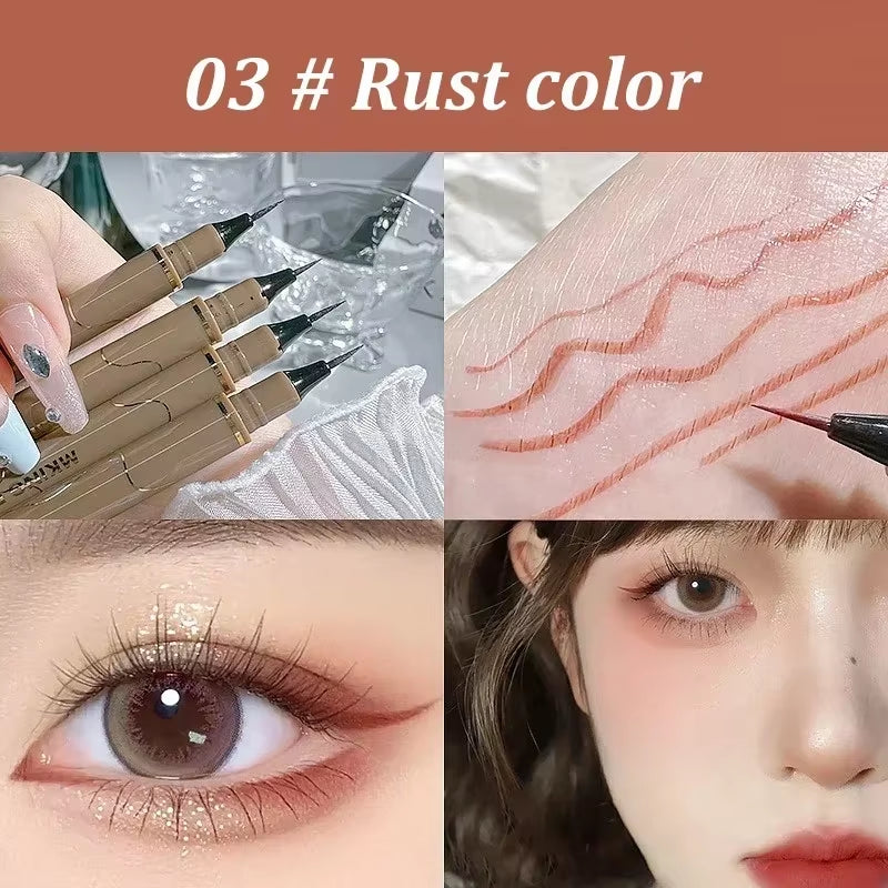 Ultra Thin Black Brown Lower Eyelash Eyeliner Pen Waterproof Lasting Smooth Lying Silkworm Eyes Liner Pencils Eye Makeup Tools
