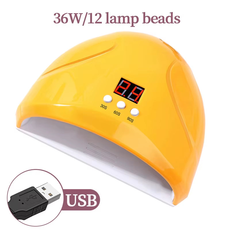 LED Light Nail Lamp Portable Gel Polish Drying Lamps UV Curing Flashlight Machine Pin Cure for Professional Nails Dryer