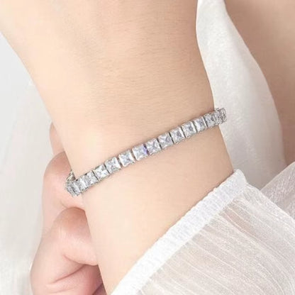 Solid 18K 14K Gold Moissanite Tennis Bracelet for Women D VVS1 round 925 Sterling Silver Luxury Bracelet for Engagement