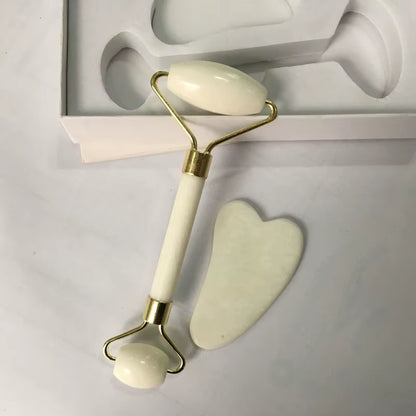 2PCS Gua Sha Facial Stone Roller for Face Stone Gowoman Gousha Tool Stone for the Face Roller Massager Gua Sha Visage LBHL07