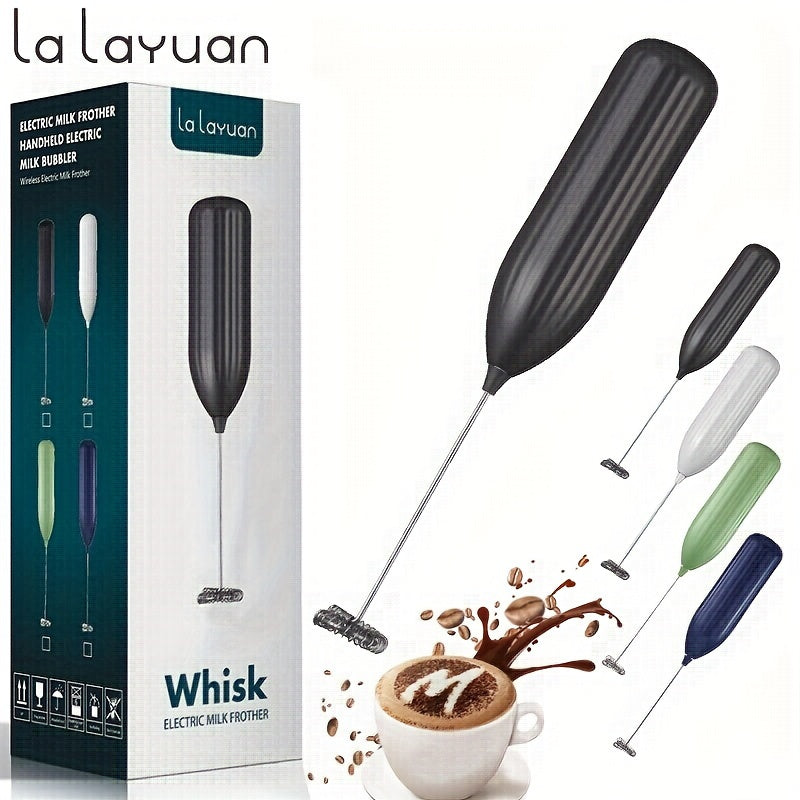 1pc LALAYUAN Electric Milk Frother & Whisk - Handheld Portable Foam Maker with Stainless Steel Teapot, Coffee & Chocolate Making, AA Battery Operated (Not Included) for Home Kitchen, Christmas Gifts, Office Use, Office Drink Beauty Fashion