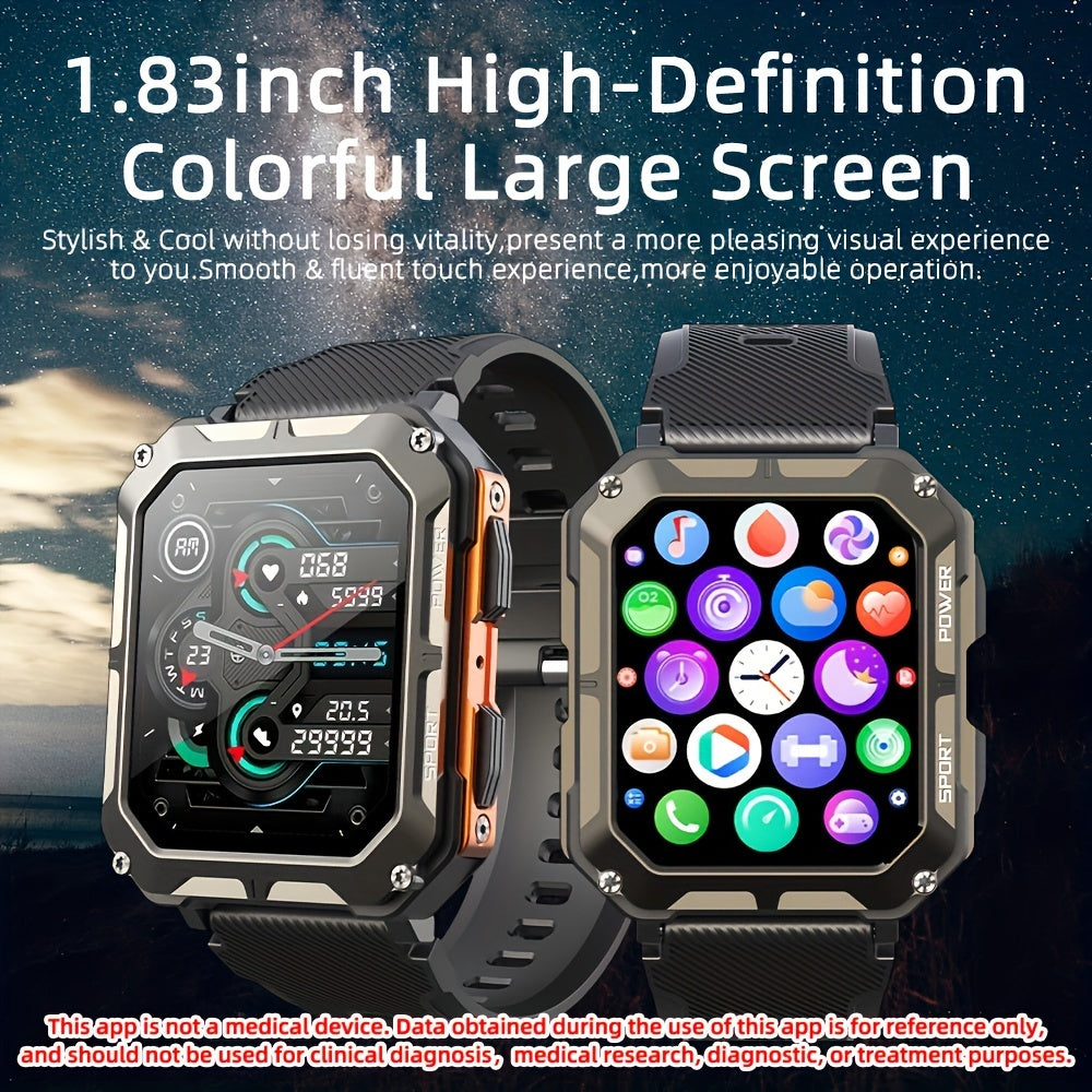 SENBONO Rugged Smartwatch for Men - Advanced Sport Tracker with Seamless Wireless Calls, Health & Fitness Monitor, Step, Calorie & Sleep Tracker - Compatible with iPhone & Android Beauty World Shop