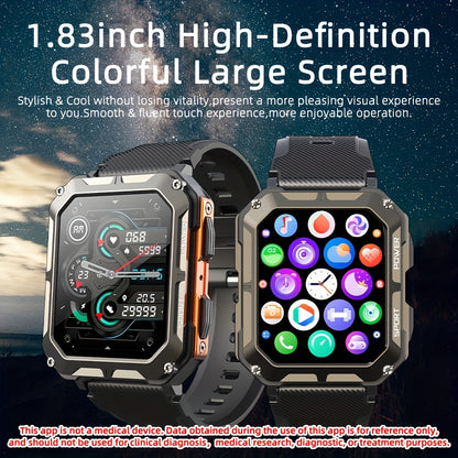 SENBONO Rugged Smartwatch for Men - Advanced Sport Tracker with Seamless Wireless Calls, Health & Fitness Monitor, Step, Calorie & Sleep Tracker - Compatible with iPhone & Android Beauty World Shop