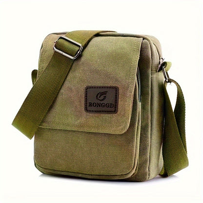 Retro Square Shoulder Bag - Stylish Vintage Design with Secure Zipper, Ultra-Lightweight Canvas Crossbody Bag for Trendy Travelers Beauty Fashion