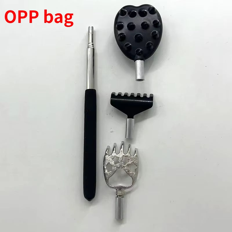 3/1Pcs Back Scratcher Telescopic Scratching Back Scratcher Massager Kit Scraper Extendable Telescoping Itch Massage Relaxation