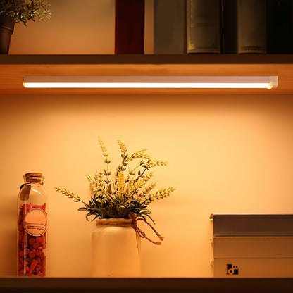 Rechargeable Motion Sensor LED Light Strip with Human Body Detection, Magnetic Adhesive & USB-Powered Smart Lighting - Cordless Floor/ Ceiling/ Wall Light for Kitchen, Wardrobe, Stairs, Hallway - Energy-Efficient LED Tube Lig Beauty Fashion
