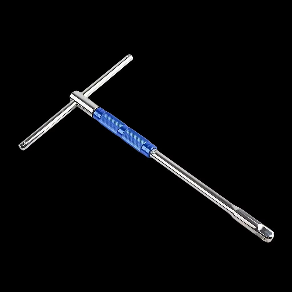 Multifunctional T-Handle Socket Wrench Set, Interchangeable Sockets and Lever Bar, Easy to Use Hand Tool for Repair Work