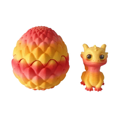 3D Printed Decorative Ornament Dragon Egg with Little Dragon Inside, Suitable for Furniture and Desktop Home Decor Christmas