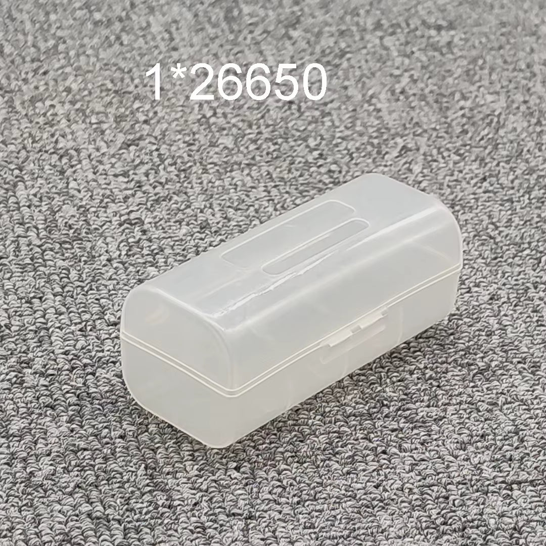 26650 18650 Battery Storage Box Hard Case Holder for 4 18650 4AA 4AAA Rechargeable Battery Power Bank Plastic Case Transparent