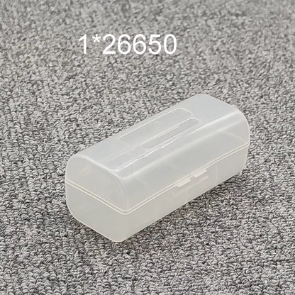 26650 18650 Battery Storage Box Hard Case Holder for 4 18650 4AA 4AAA Rechargeable Battery Power Bank Plastic Case Transparent