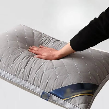 Orthopedic Pillow for Cervical Support & Sleep Aid High Resilience Non-Collapsing Core Student Single Pillow Home/Dorm/Hotel Use