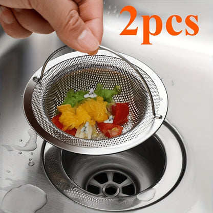 1-6pcs Stainless Steel Sink Strainer with Handle - Rust-Resistant Mesh Design, Suitable for Kitchen and Bathroom Sinks, Easy to Prevent Clogging, Perfect for Draining Fruits and Vegetables Beauty Fashion
