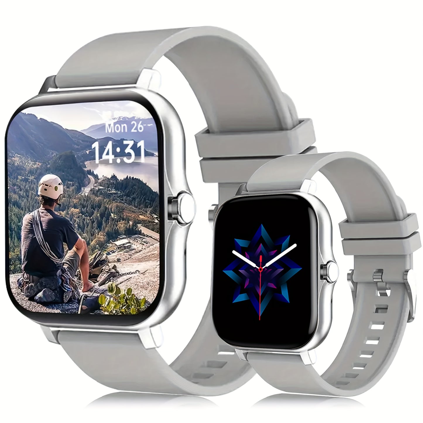 New Multi-functional Smartwatch, 1.83-inch Full Touch Screen, Built-in Microphone And Speaker HD Call, Music Playback, Multi-sport Mode Sports Watch, Step Counting Sleep Monitoring, Suitable for iPhone/Android Phones, Suitabl Beauty World Shop
