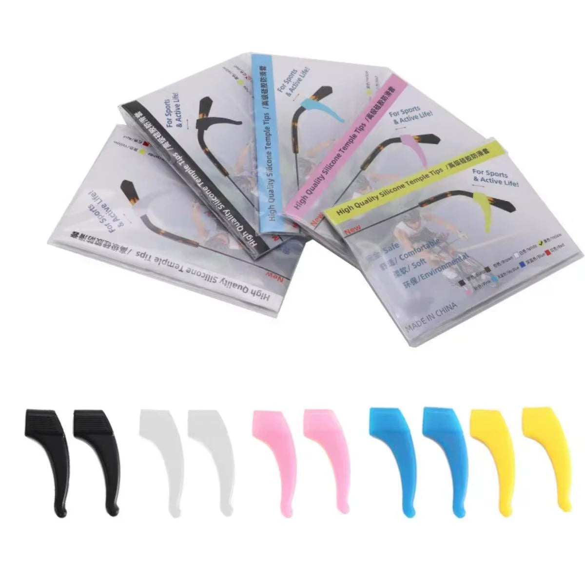 10/20Pcs Anti-Slip Silicone Ear Grip Glasses Eyeglasses Leg Ear Hook Stopper Bracket Fastener Accessories Eyewear Holder Temple