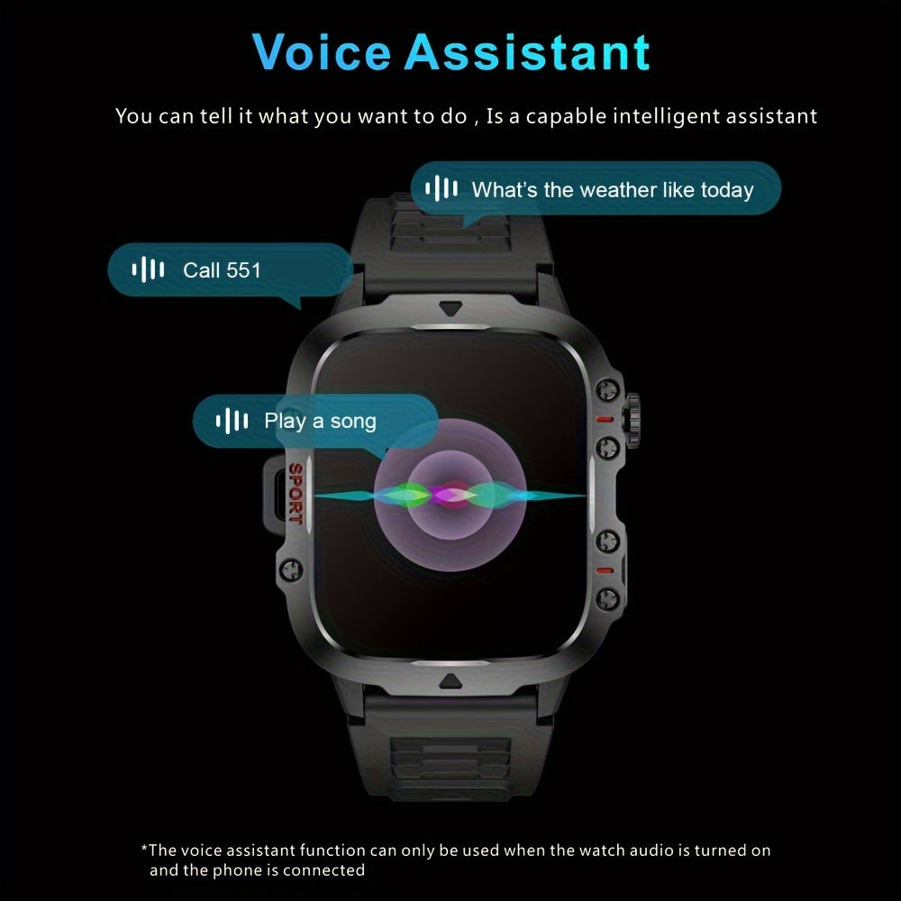 1pc Large 1.96" Touch Screen Smartwatch Pro - Multi-Sport Fitness Tracker, Answer/Make Calls, Message Notification, AI Control, Wireless Call, Heart Rate Monitor, Sleep Tracker, and More Beauty World Shop