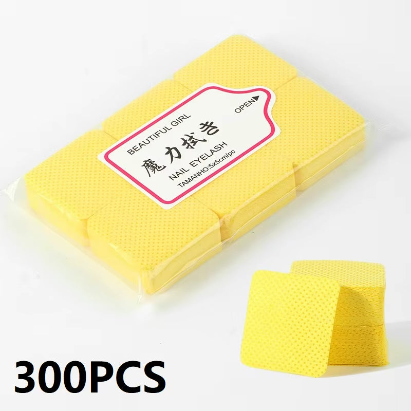 NEW 300PCS Lint Free Nail Wipes Nail Equipment Cotton Pads Lint-Free Napkins for Manicure Cotton for Fluffy Nails Nail Cleaner