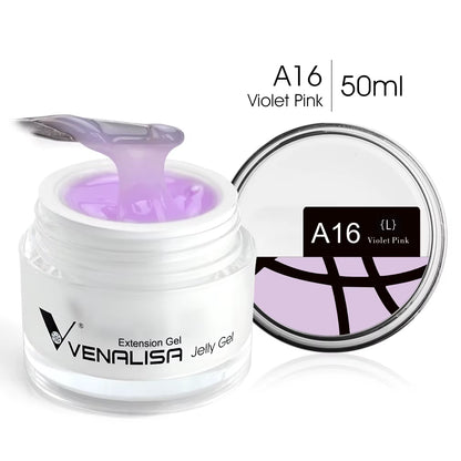 50Ml TPO FREE Rose Pink Jelly Gel Extension Nail Salon Professiona Used Self Leveling Transparent Gel Nail Gel Polish
