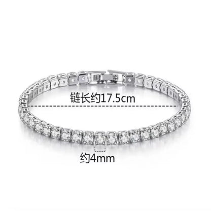 Solid 18K 14K Gold Moissanite Tennis Bracelet for Women D VVS1 round 925 Sterling Silver Luxury Bracelet for Engagement