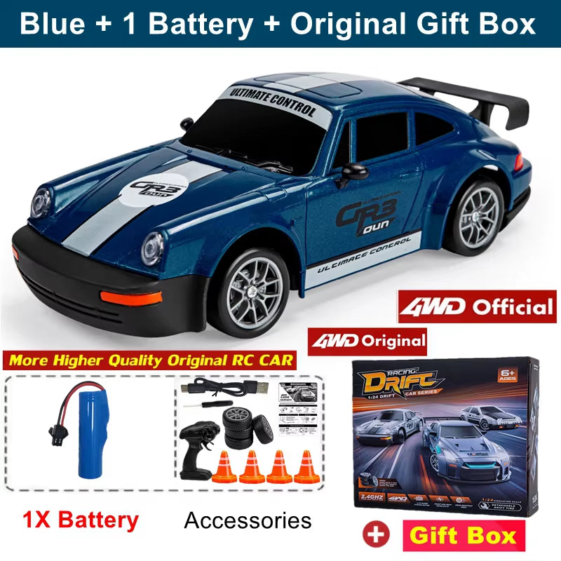 New  Remote Control Drift Car Full Size 1:24 Mini Remote Control Racing Car Model 2.4G Radio High Speed RC Car Boy Toy Gift