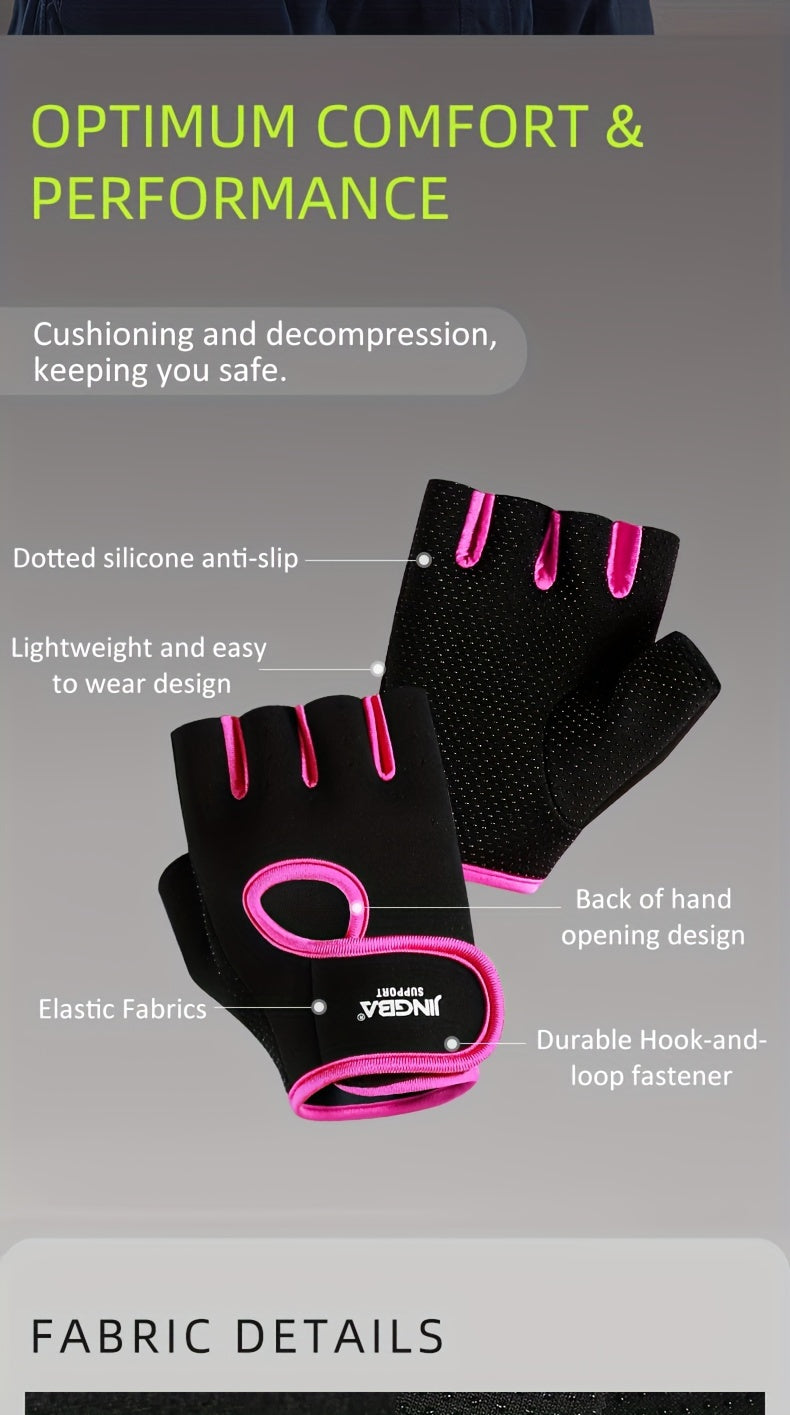 1 Pair of Premium Unisex GripMaster Sport Gloves - Adjustable, Non-Slip, Breathable, Sweat-Resistant, and Padded for Weightlifting, Cycling, and Fitness Training - Enhance Your Performance and Protection Beauty World Shop