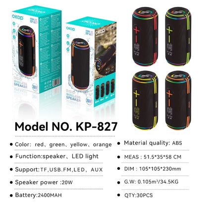 wireless Bluetoothspeaker Outdoor Portable Heavy Bass Stereo High-Power Dual Speaker Subwoofer Camping Party TF USB 블루투스 스피커
