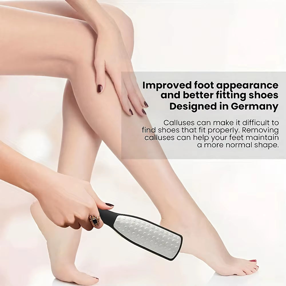 Stainless Steel Dual Sided Foot File Dead Skin Callus Remover Pedicure Scrubber Tool Wet Dry Use Professional Pedicure Tool