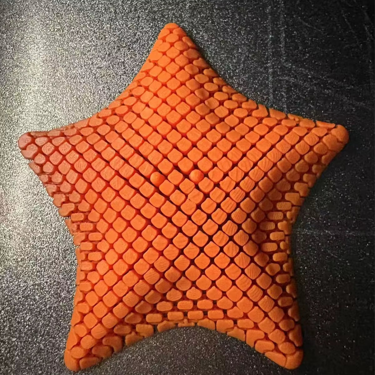 3D Printed Starfish 12Cm Ornament Marine Animal Decor Ocean Themed Desk Toy Movable Joints Stress Relief Gift for Home Office