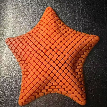 3D Printed Starfish 12Cm Ornament Marine Animal Decor Ocean Themed Desk Toy Movable Joints Stress Relief Gift for Home Office