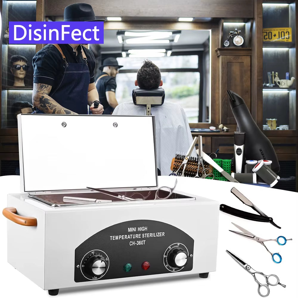 300W Nail Tool High Temperature Cleaning Box 1.5L with Timer Dry Heat Sterilizer for Sundry Beauty Hair Metal Tools with Handle