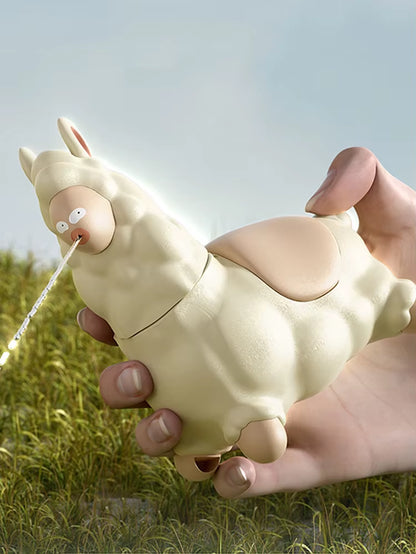Spitting Llama Water Toy Easy to Fill Alpaca Interactive Water Sprayer Cute Press Water-Sprinkling Toy for Summer Backyard