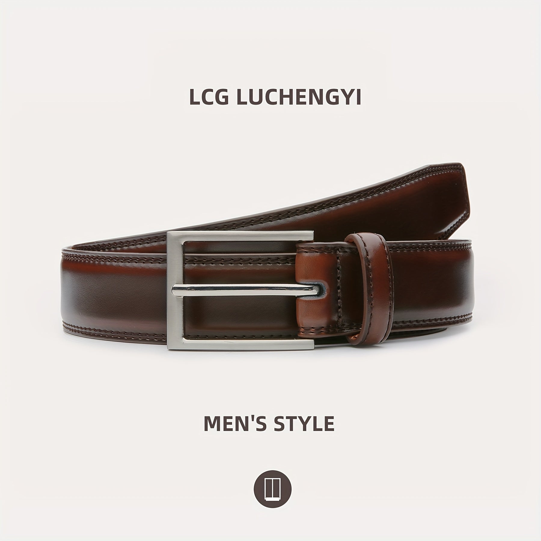 [Classic Men's Leather Belt] Classic & Fashion Men's Leather Belt | Single Prong Buckle for Jeans, Pants, Work & Business - Gift for Dad & Husband Beauty Fashion