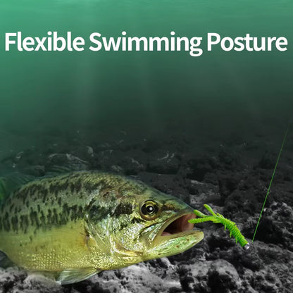 Floating Soft Shrimp Fishing Bait NED Rig Wobblers Shrimp Swim Lure Jig Salt Silicone Swimbait with Fish Attractant