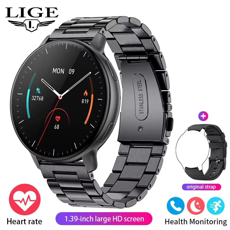 2025 Smart Watch Women Bluetooth Call Custom Dials Watches Blood Oxygen Monitor Sport Men Smartwatch Ladies for Android IOS