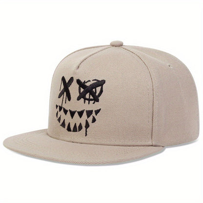 1pc Unisex Sunshade Breathable Adjustable Baseball Cap With Trendy Pattern For Outdoor Sport
