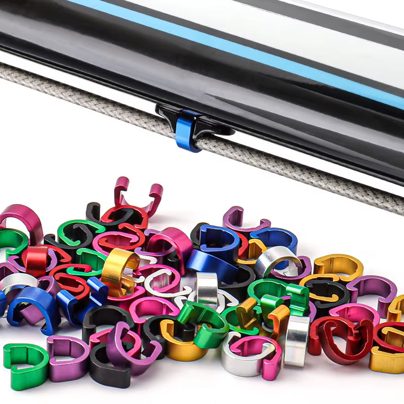 10Pcs MTB Bike Bicycle Frame U Buckle for Brake Cable Housing Hose Tube Shifter Cable Guides Button Fixed Tubing Clips